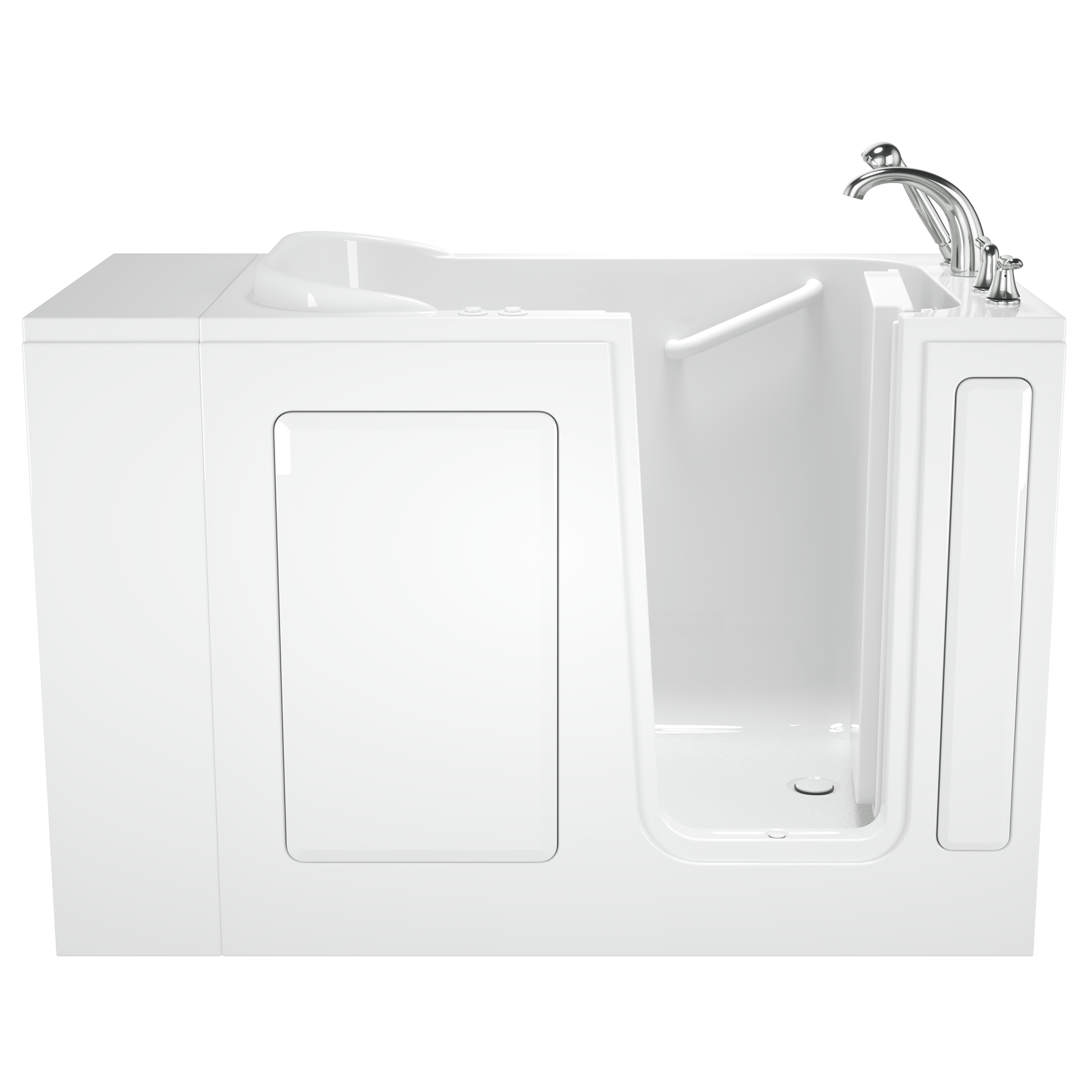 Gelcoat Entry Series 48 x 28-Inch Walk-In Tub With Combination Air Spa and Whirlpool Systems – Right-Hand Drain With Faucet